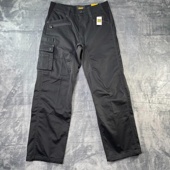 Cat Other - Caterpillar CAT Elite Operator Flex Trouser Pants Black Mens Size 30x30 Stretch